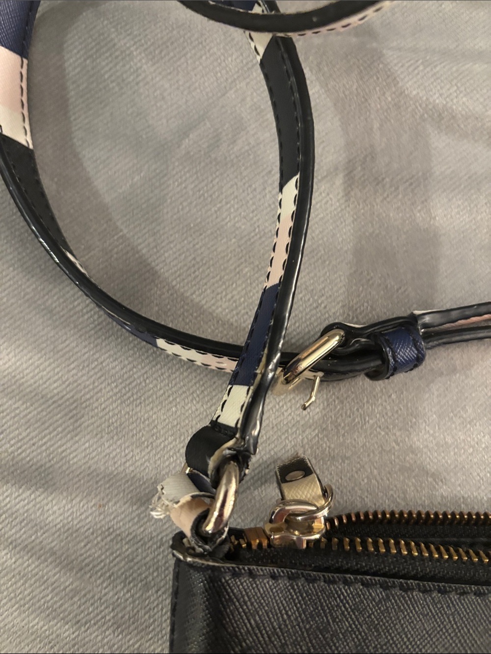 kate spade Navy, Pink & White Striped Crossbody - Picture 4 of 7